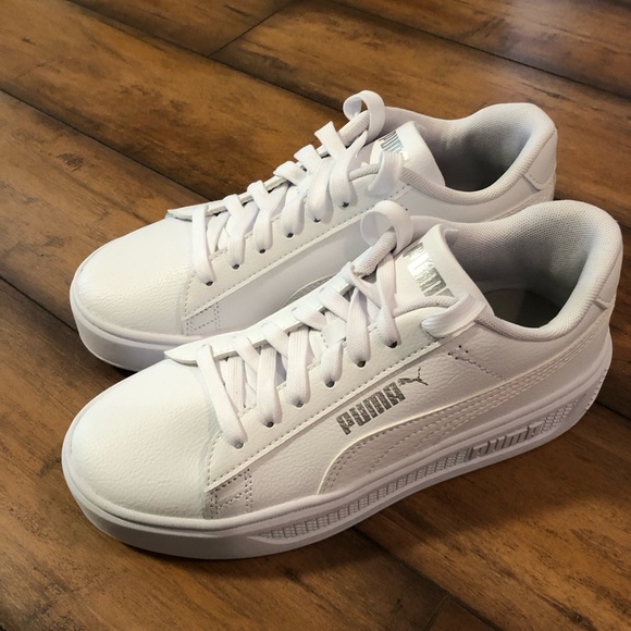 PUMA platform sneakers - SMASH V3 - Women’s white - Picture 4 of 10